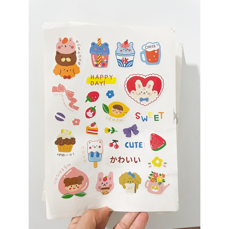 

Stiker Korea Lucu Waterproof / Sticker binder journal laptop hp aksesoris