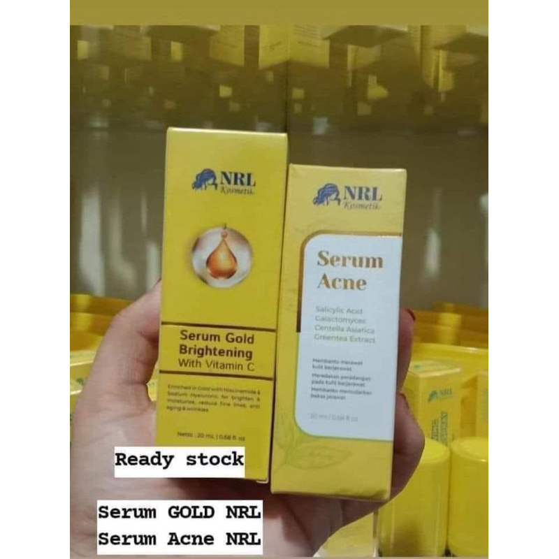 SERUM NRL ACNE DAN SERUM GOLD ORIGINAL 100% BPOM BISA COD AMAN AMPUH JERAWAT MEMUTIHKAN GLOWING CREA