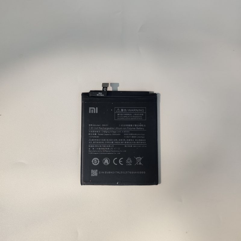 Baterai Xiaomi mi A1/5X BN31 original copotan