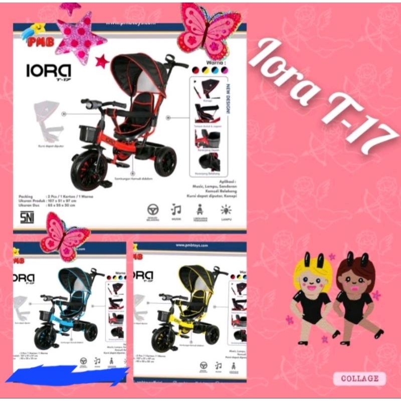 Stroller Sepeda Rakit Iora T17, Iora T18 Roda 3 New Produk