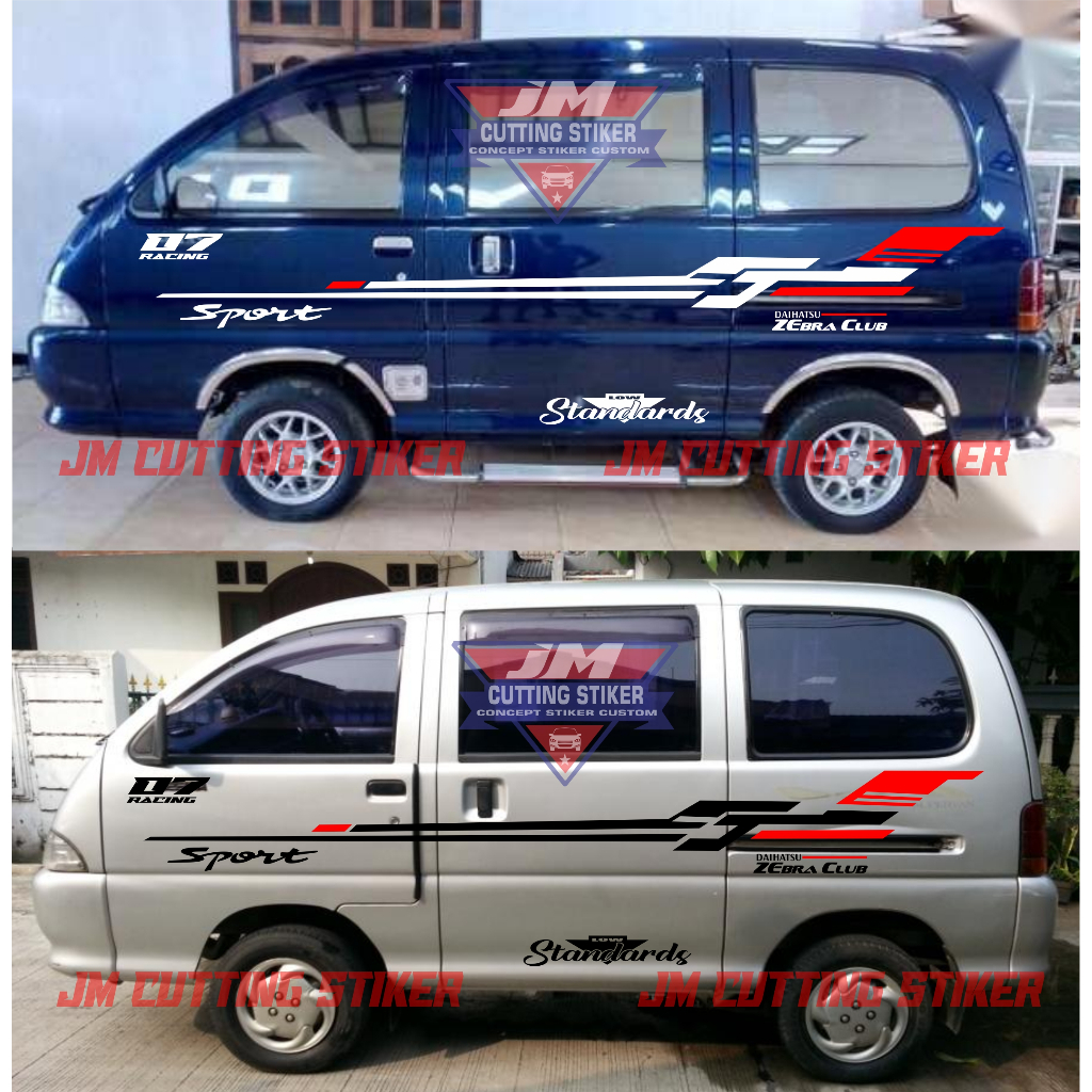 Stiker mobil daihatsu zebra espass cutting stiker sport list mobil zebra espass