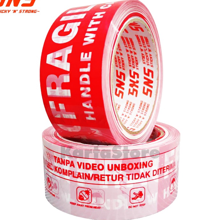 

COD Lakban Unboxing Fragile Mix 1 Yard SNS Sticky N Strong