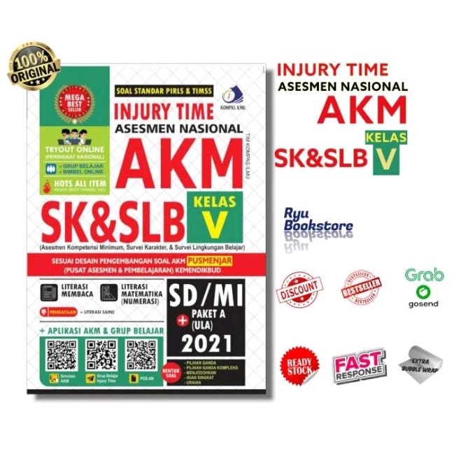 Injury Time Asesmen Nasional AKM SK & SLB SD/Mi + Paket A Ula 2021