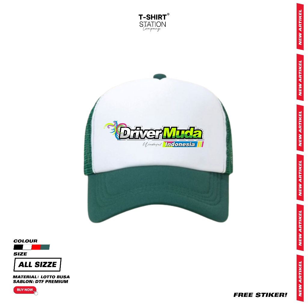Topi driver muda indonesia wonderful v2