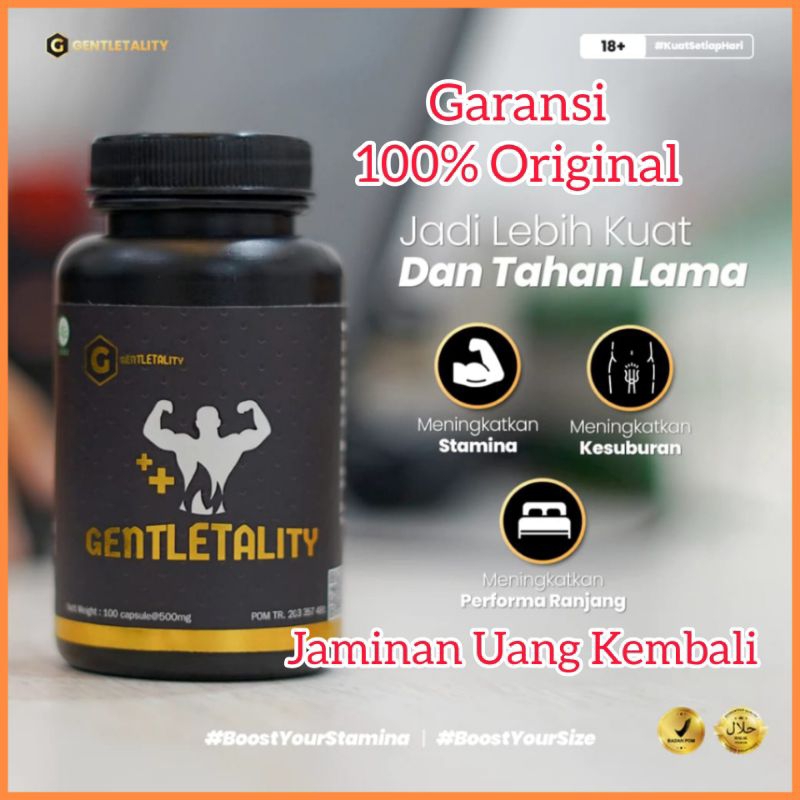 [𝐆𝐀𝐑𝐀𝐍𝐒𝐈 𝐔𝐀𝐍𝐆 𝐊𝐄𝐌𝐁𝐀𝐋𝐈] KAPSUL GENTLETALITY Asli Original Bergaransi - Obat Kuat Pria Ampuh - Kapsul 