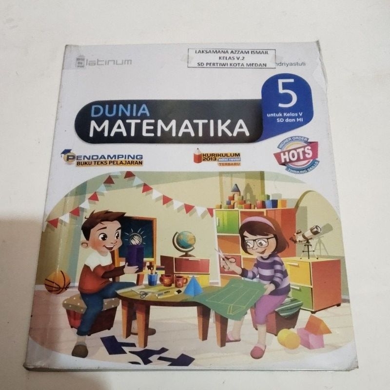 BUKU ORI DUNIA MATEMATIKA KELAS 5 SD PENERBIT PLATINUM