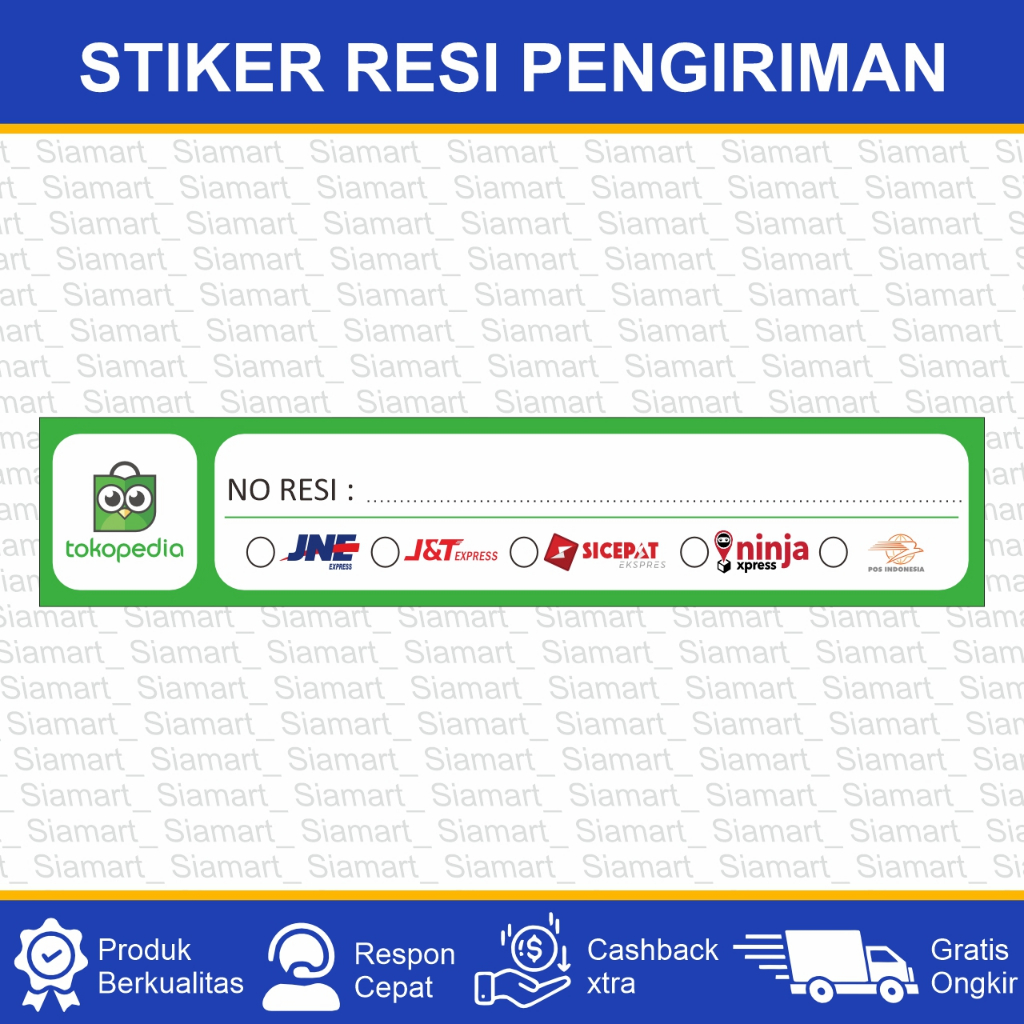 

[ ISI 100PCS ]Stiker Resi Pengiriman Label Resi Pengiriman ( ijo )