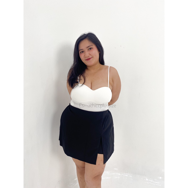 Esmathicc Plus Size Tank Top Bra Big Size Tanktopbra Jumbo Wanita