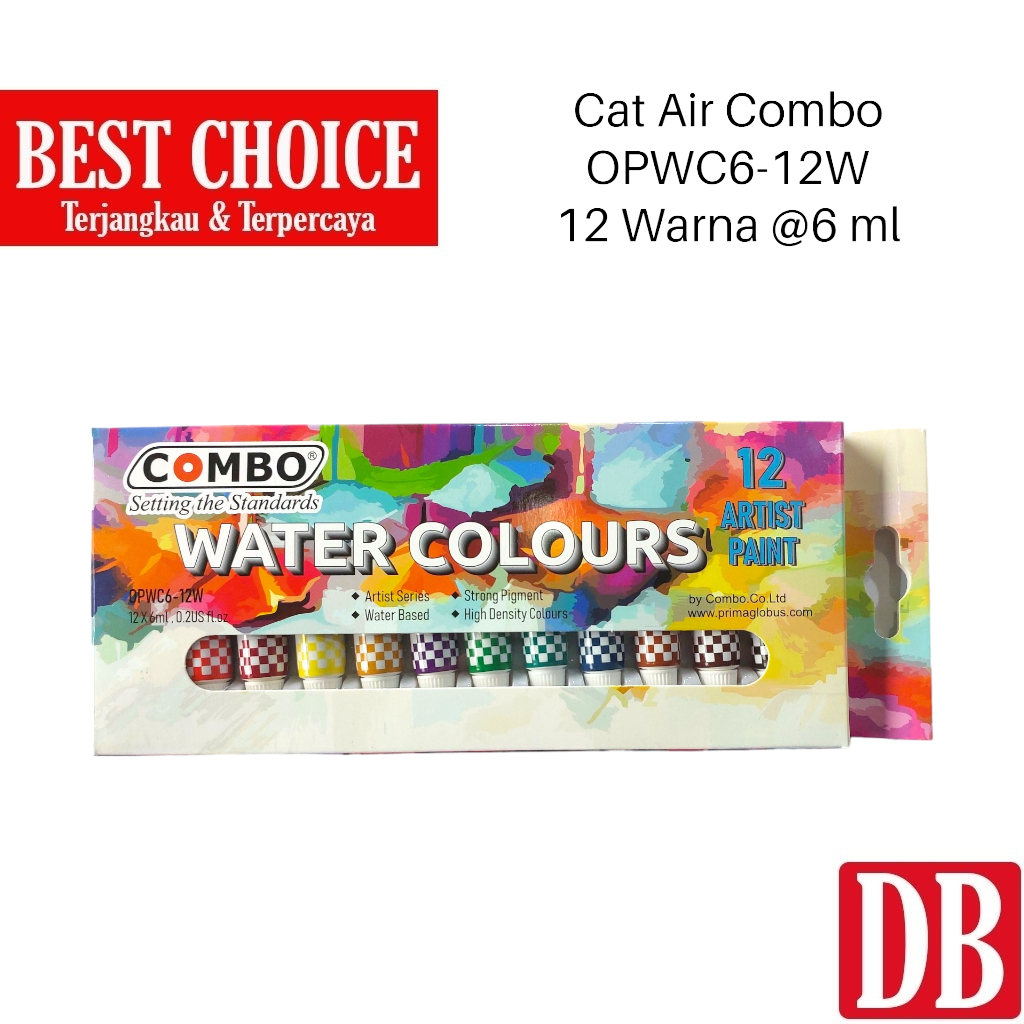 

Cat Air / Watercolour / Watercolor Set Murah Combo OPWC6-12W (12 Warna)