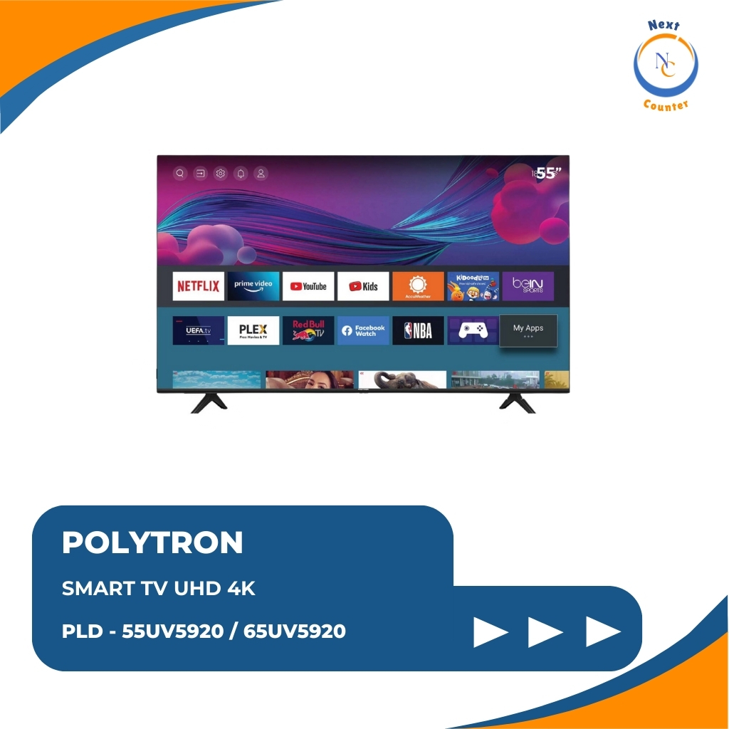 POLYTRON LED TV 55 INCH 4K UHD SMART TV PLD-55UV5920 PLD 65UV5920