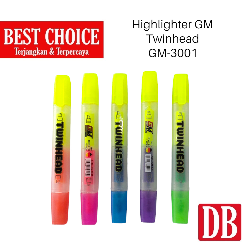 

(1pcs) Twinhead Highlighter Pen / Stabilo Gadjah Mada GM-3001 1pcs