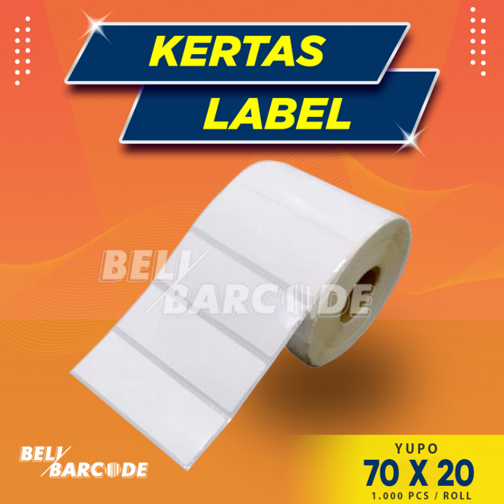 

70 x 20 Kertas Stiker Yupo 70x20 mm Label Barcode 1 Line 70x20mm