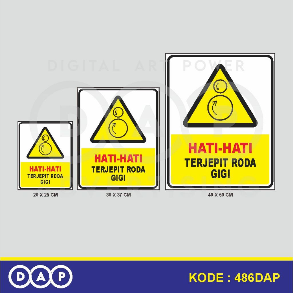 

486 - STIKER PERINGATAN TERJEPIT RODA - VINYL - TERBAIK