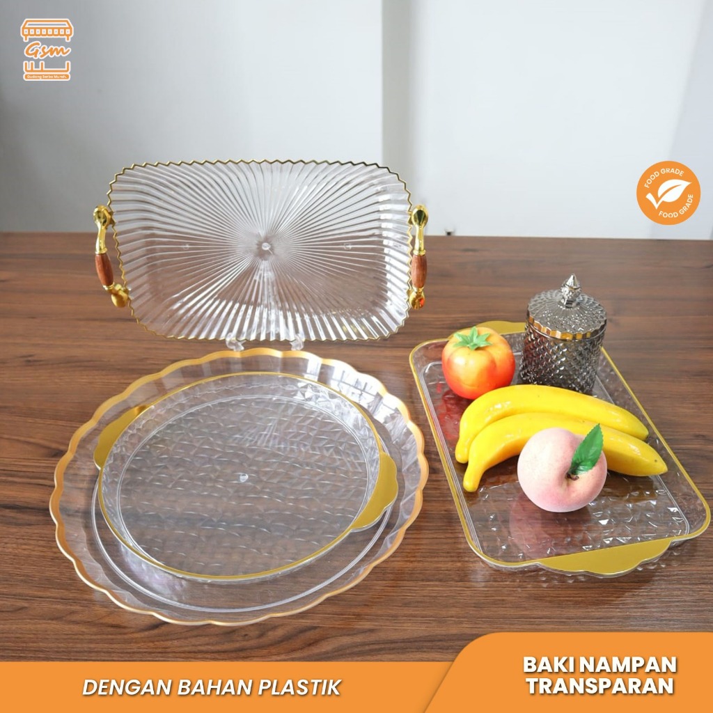 GSM Baki Aesthetic Tray Nampan/Nordic Tray/Nampan Aesthetic Plastik/Acrylic Nampan Luxury