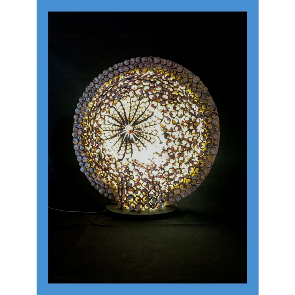 dekorasi lampu duduk lampu meja lampu tidur kerang  / Hiasan lampu meja tidur kerang Minimalis Aesth