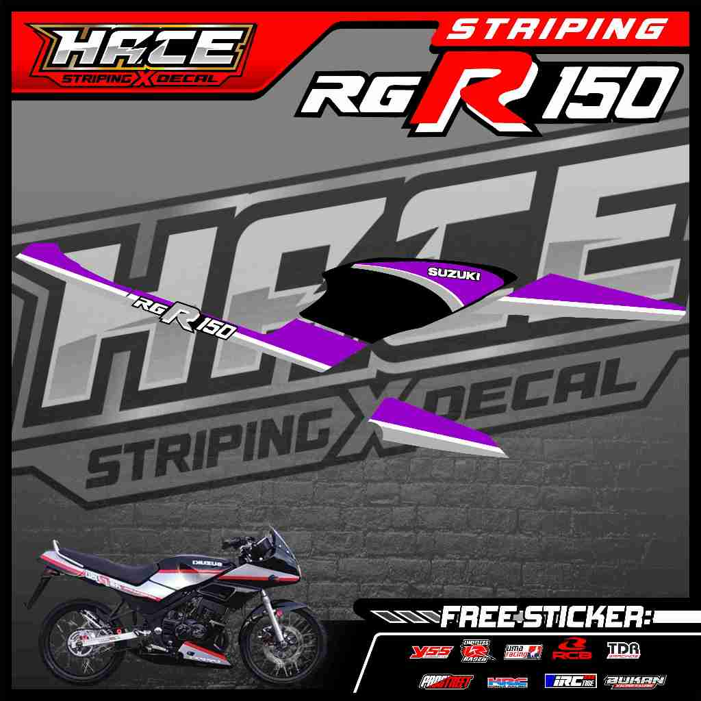 317 STRIPING STICKER SUZUKI RGR 150 - STRIPING SUZUKI STICKER RGR 150 SIMPLE RACING