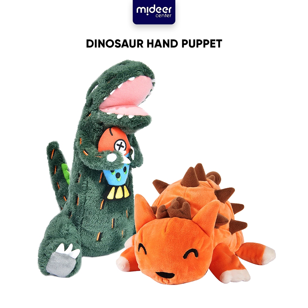 Mideer Center Dinosaur Hand Puppet Mainan Boneka Dinosaurus Boneka Tangan Edukasi