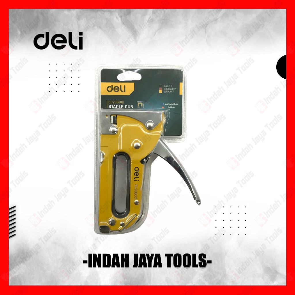 DELI DL238001 Staples Gun 4 - 8 mm Tacker - Staple Jok Tembak Hekter