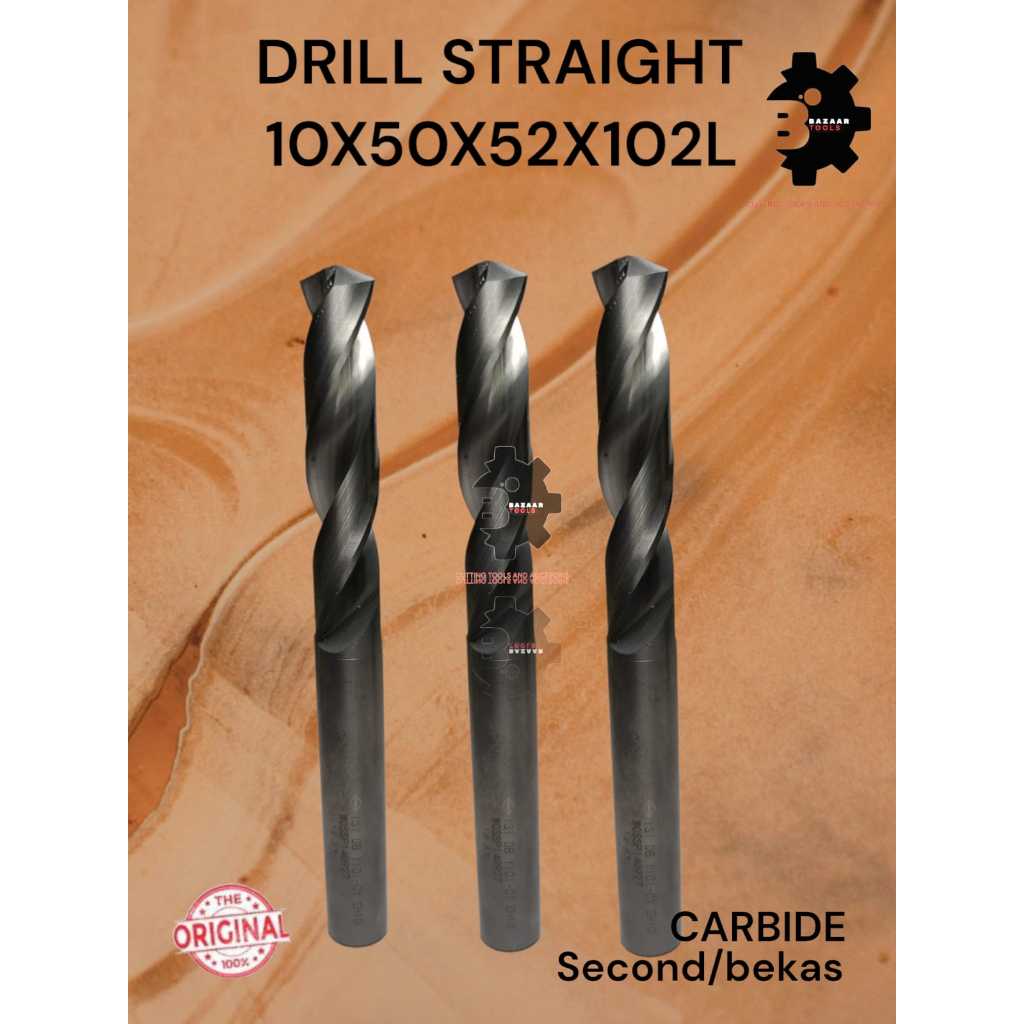 DRILL STRAIGHT 10X50X52X102L Second Hand / Bekas - Drill Straight Diameter 10mm - Pisau Bor - drill 