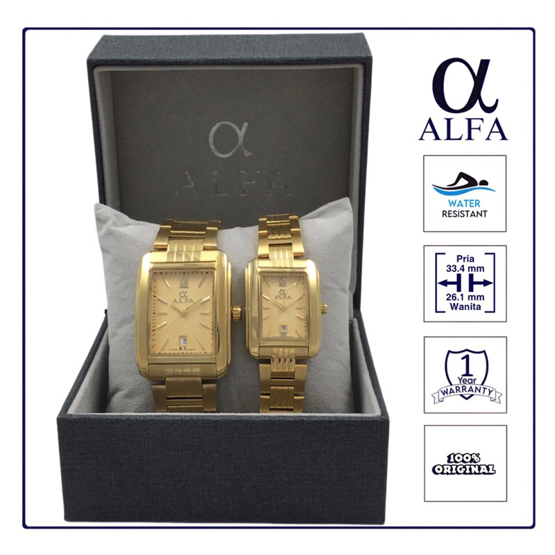 ALFA Jam Tangan Pria Wanita Tahan Air 88129 Original