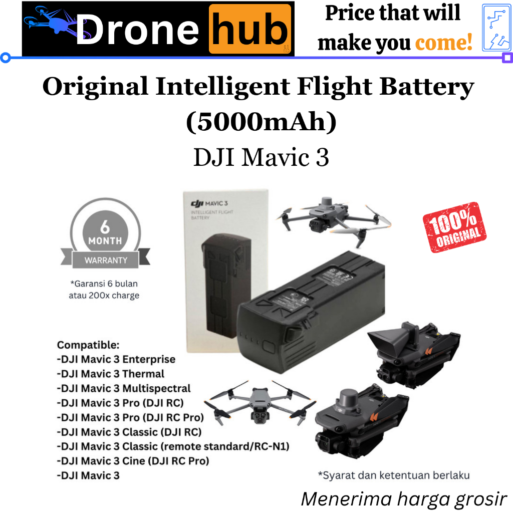 Battery Baterai DJI Mavic 3 Enterprise DJI Mavic 3 Thermal DJI Mavic 3 Multispectral DJI Mavic 3 Pro