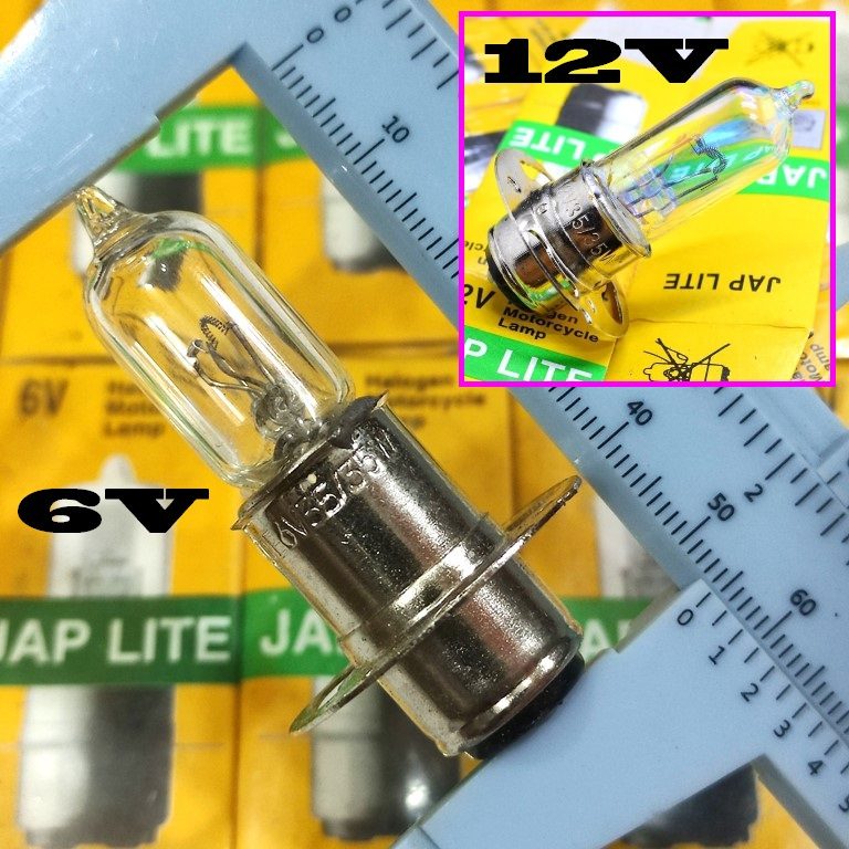 BOHLAM HALOGEN RX 6v 12v 6 Volt 12 Volt Lampu Depan Utama Dop 35w 35 Watt 35watt Merk Random