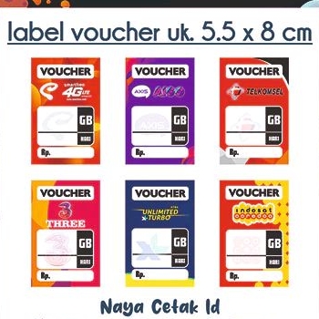 

cetak label voucher untuk display konter