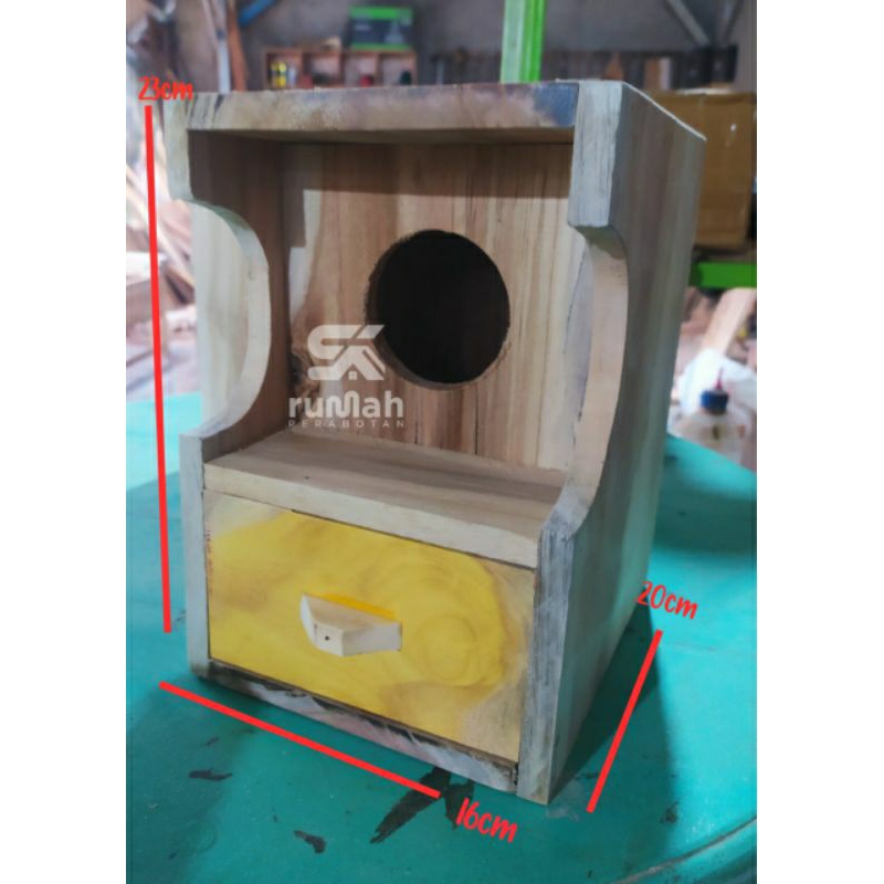 Glodok Lovebird Kayu Glodokan Tempat Sarang Ternak Breeding Koloni Bertelur Kandang Burung Lovebird 