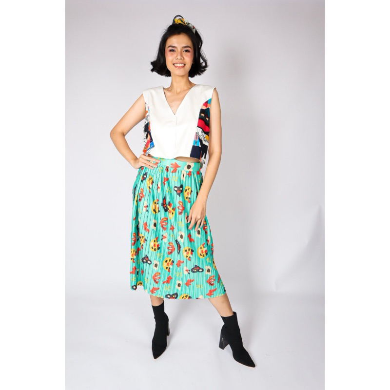 BRAND NEW - Calla The Label Tootie Tosca Pleats Skirt Size M