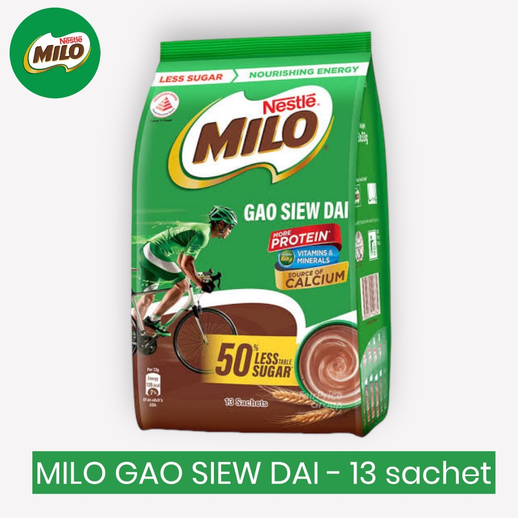 

MILO GAO SIEW DAI | 50% LESS SUGAR | 13 SACHET | NESTLE SINGAPURA
