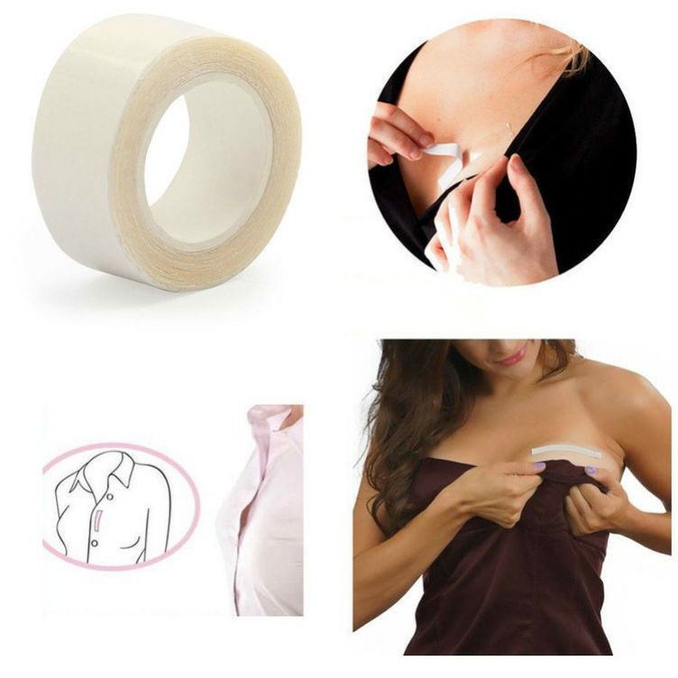 ART P44E FINETOO FT3 Selotip Badan Baju Dress  Lingerie Kemeja V Line Transparan Invisible Body Tape