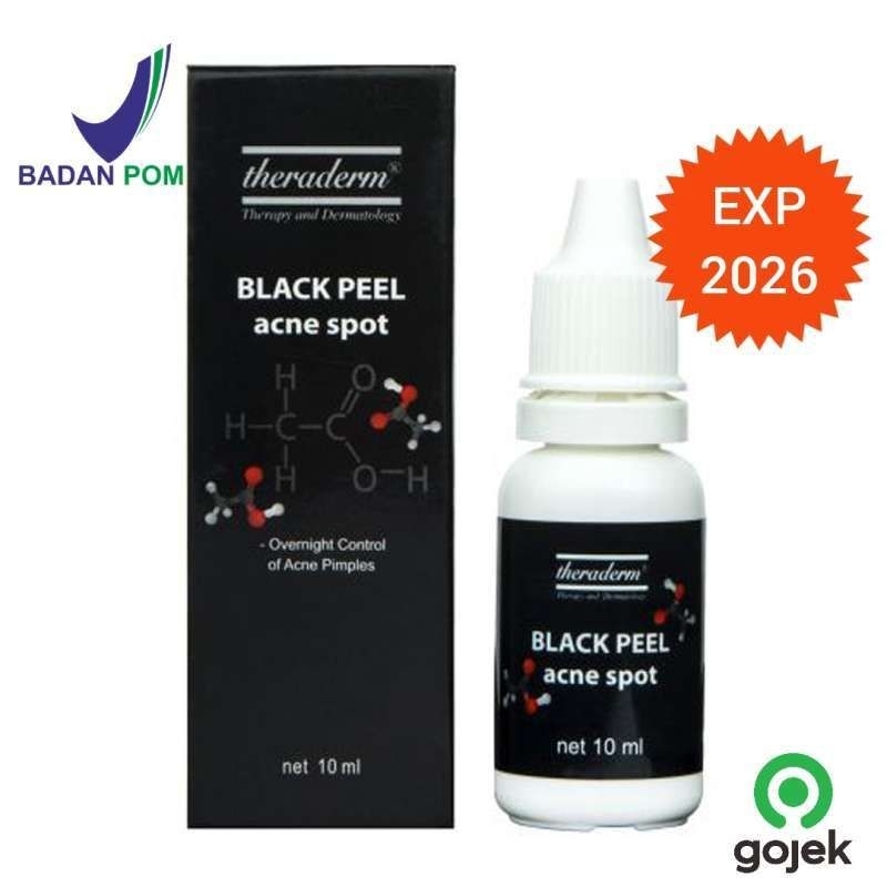 THERADERM BLACK PEEL 10ML ACNE SPOT TOTOL JERAWAT AMPUH CEPAT SEMBUH