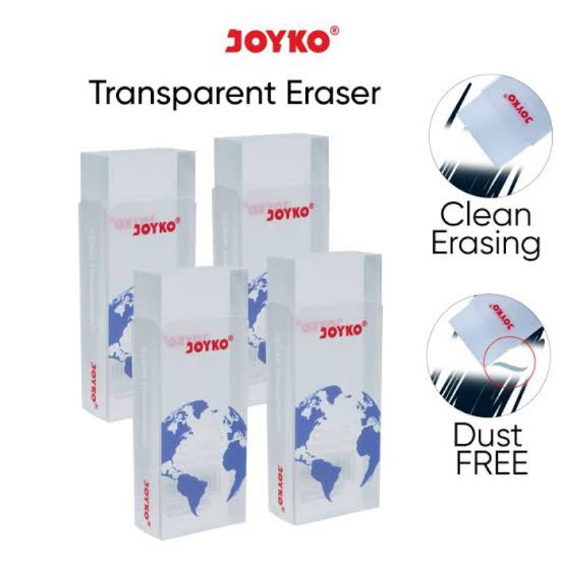 

JOYKO ERT127 TRANSPARENT PENCIL ERASER PENGHAPUS PENSIL BENING TRANSPARAN