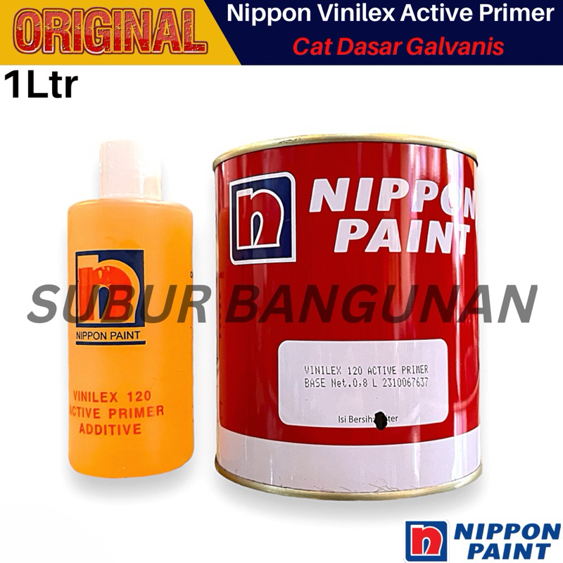 Cat Dasar Galvanis & Alumunium NIPPON VINILEX 120 ACTIVE PRIMER 1 Ltr