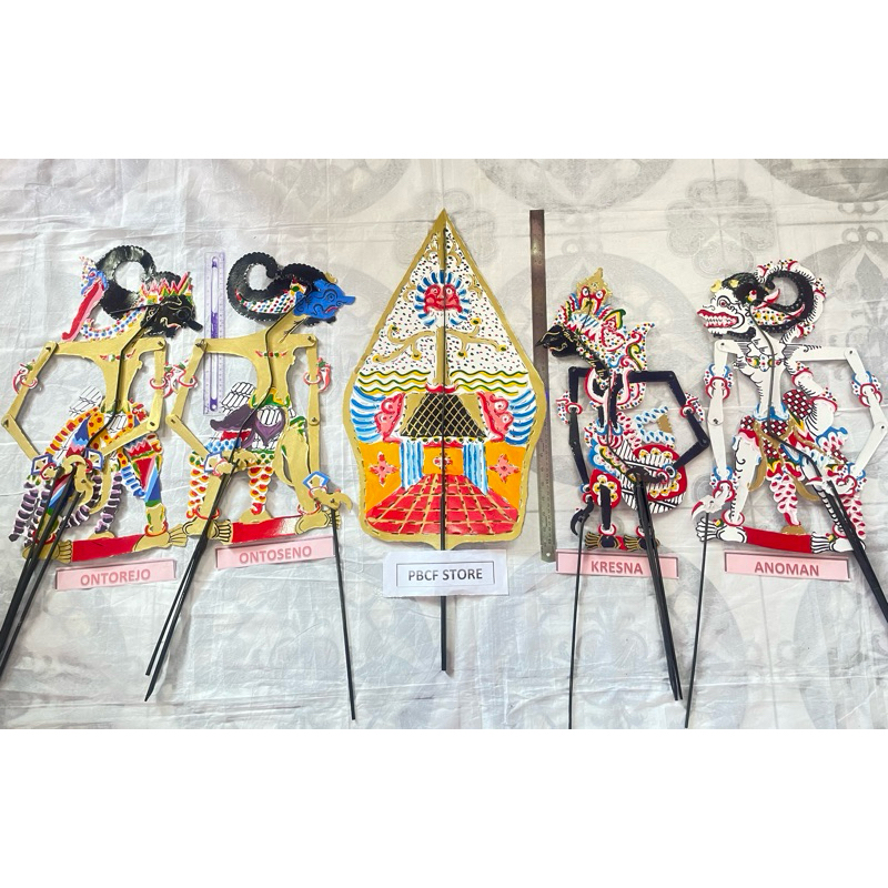 PAKET WAYANG kertas 4 WAYANG + 1 GUNUNGAN