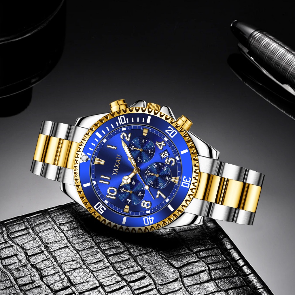 Jam Tangan Pria Stainless Steel Analog Terbaru Jam Tangan Pria Mewah Terbaru Anti Air Fossil