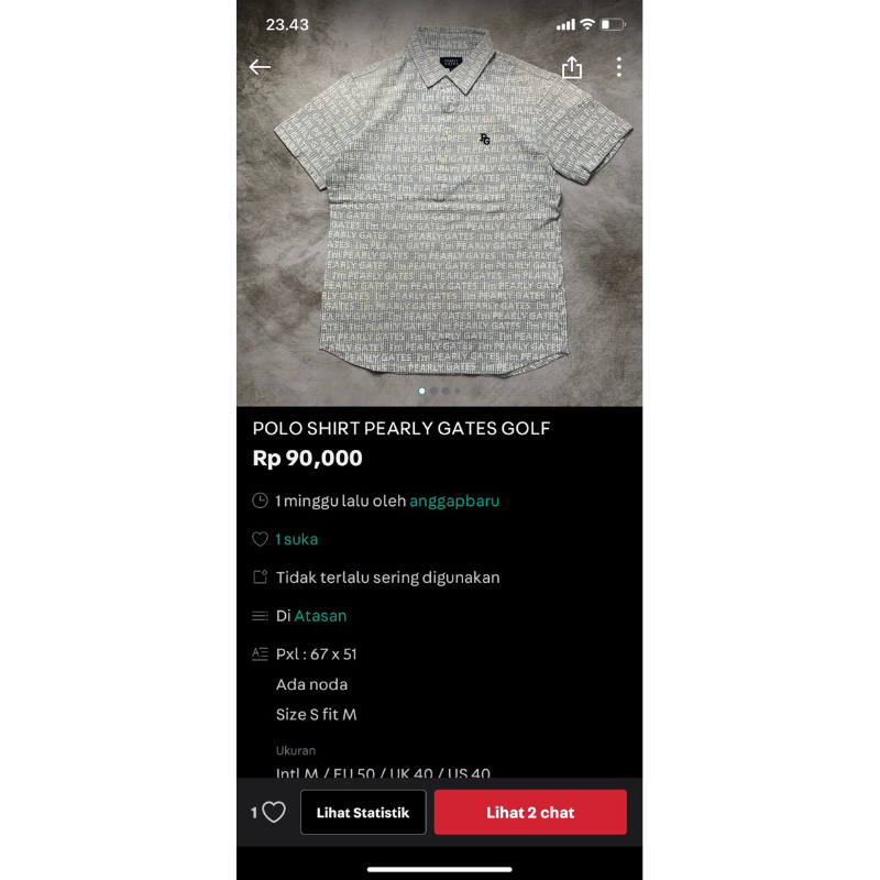 POLO SHIRT PEARLY GATES