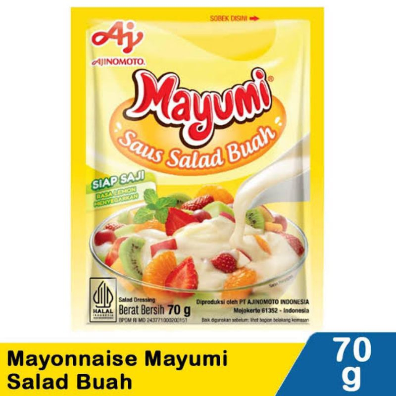 

Mayumi Mayonaise Saus Salad Buah 70 Gram