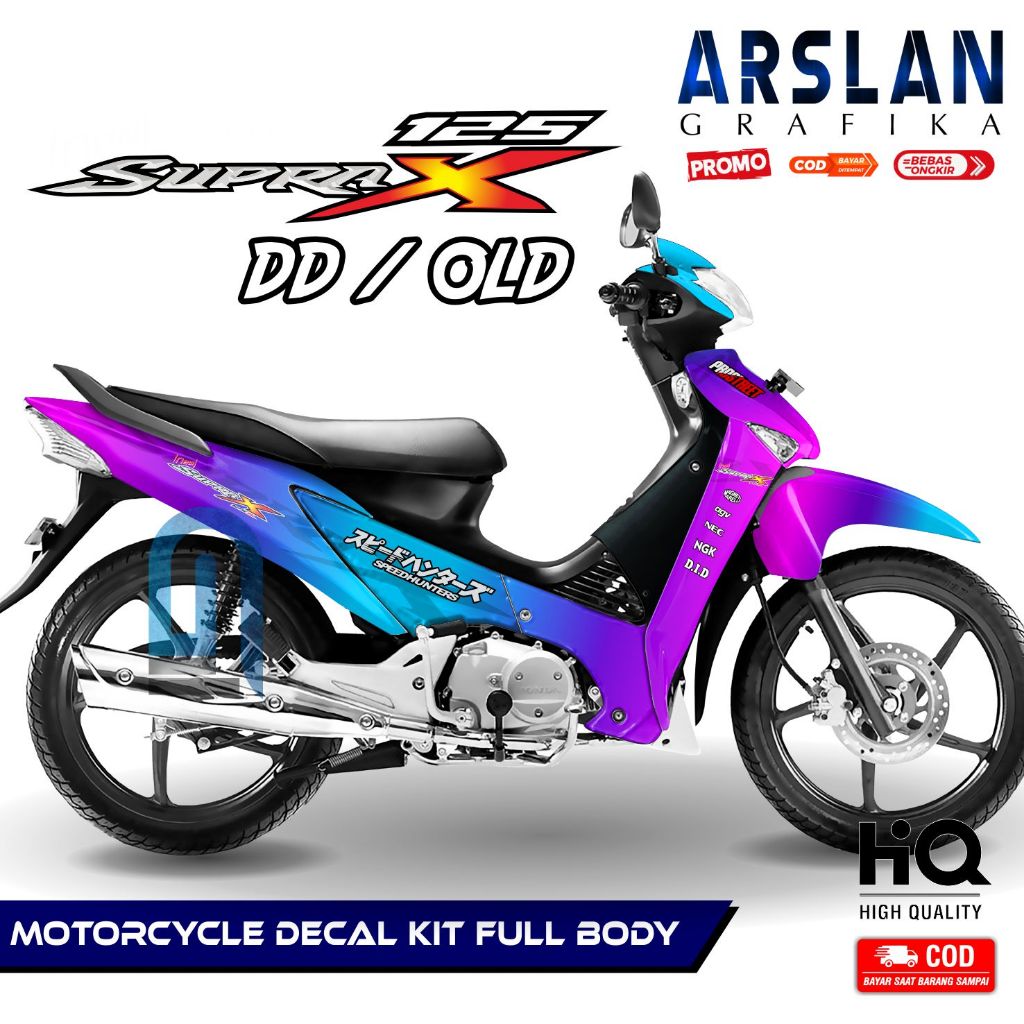 [COD] Decal Supra X 125 Old Full Body / Stiker Motor Supra X 125 DD Full Body Konsep Desain Gradasi