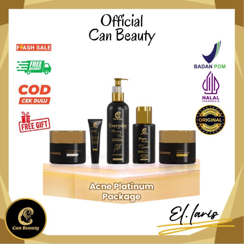 (FREE gift) Can Beauty Paket ACNE , Halal BPOM (100% ori) Skincare CanBe El Laris
