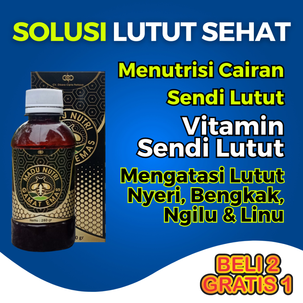 

Nutri Gamat Obat Pelumas Sendi Tulang Sakit Lutut Bengkak Lutut Kaku Saat Ditekuk Pengapuran Tulang Keropos