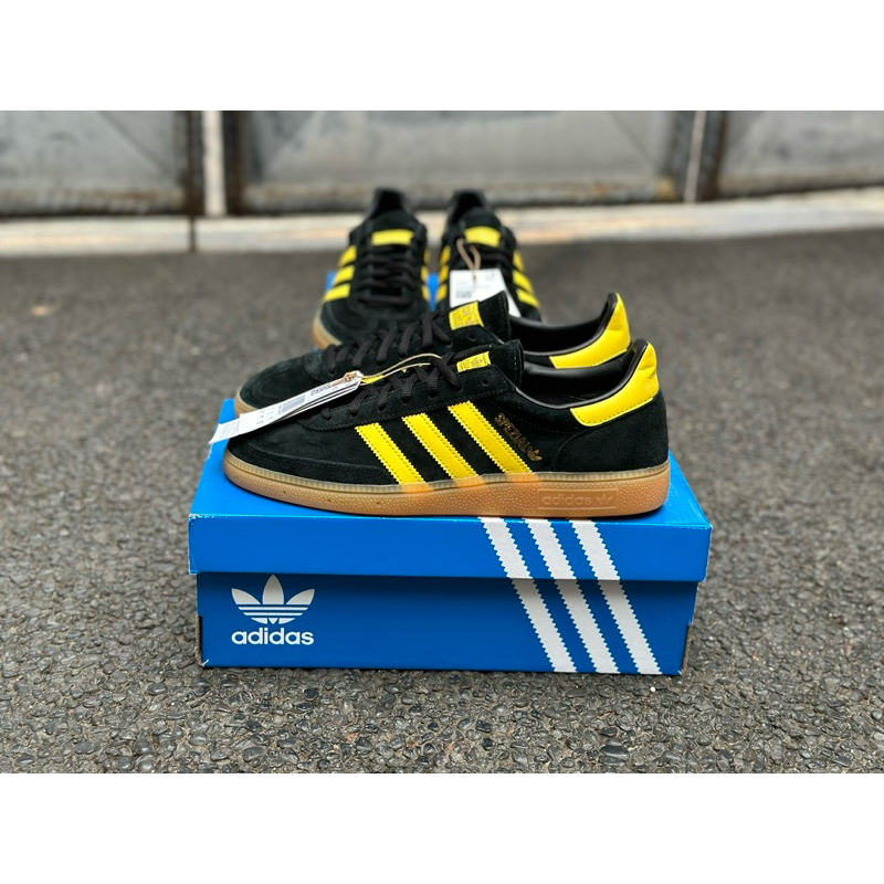 Adidas Handball Spezial Black Strip Yellow Original