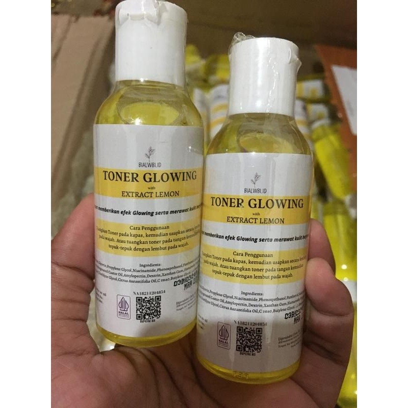 TONER GLOWING BIALWBI ORIGINAL 100% BPOM / TONER GLOWING EXTRA LEMON BIALWBI / TONER PELICIN EXTRA L
