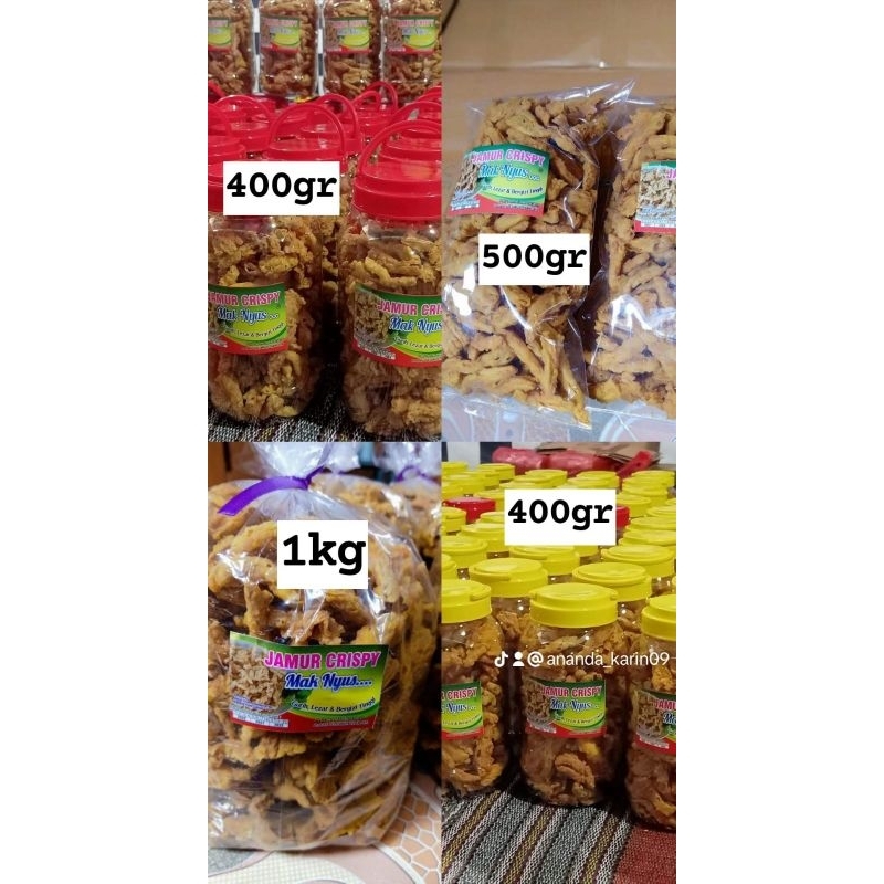 

Snack Jamur Krispi kemasan 1000gr / 1kg