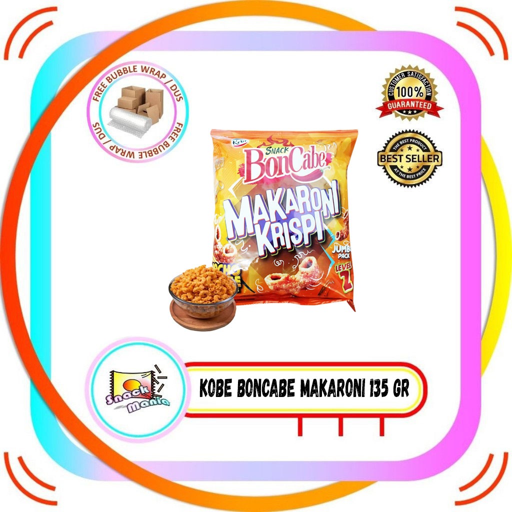 

Boncabe Makaroni Krispi Nacho Cheese 135 gr Level 2 Kobe Keju Pedas