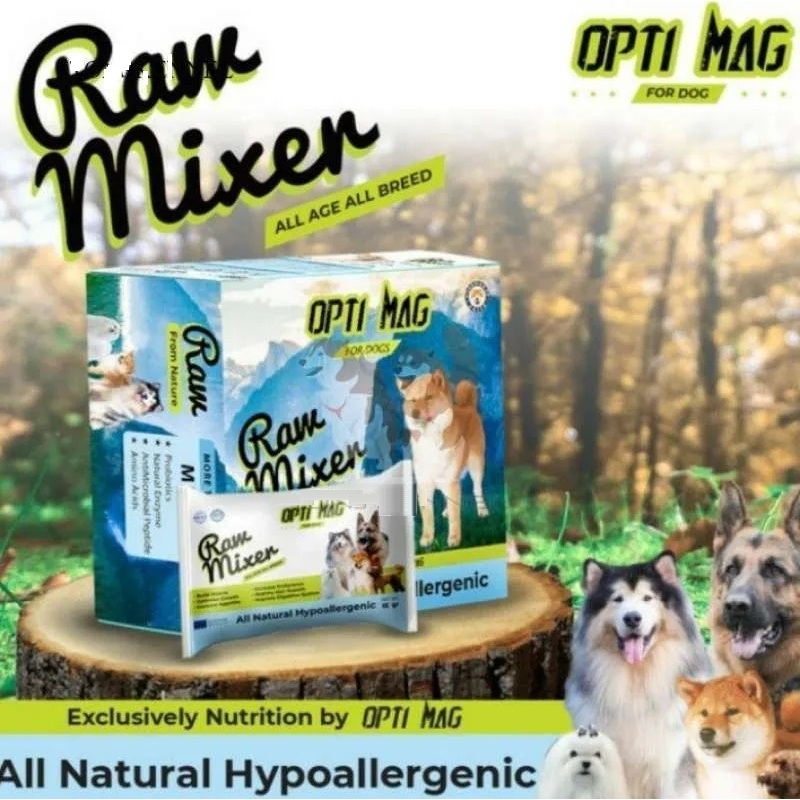 Optimag Multivitamin Anjing Raw Mixer Per 1 Sachet Opti Mag Vitamin Anjing Semua Usia All Breed Asli
