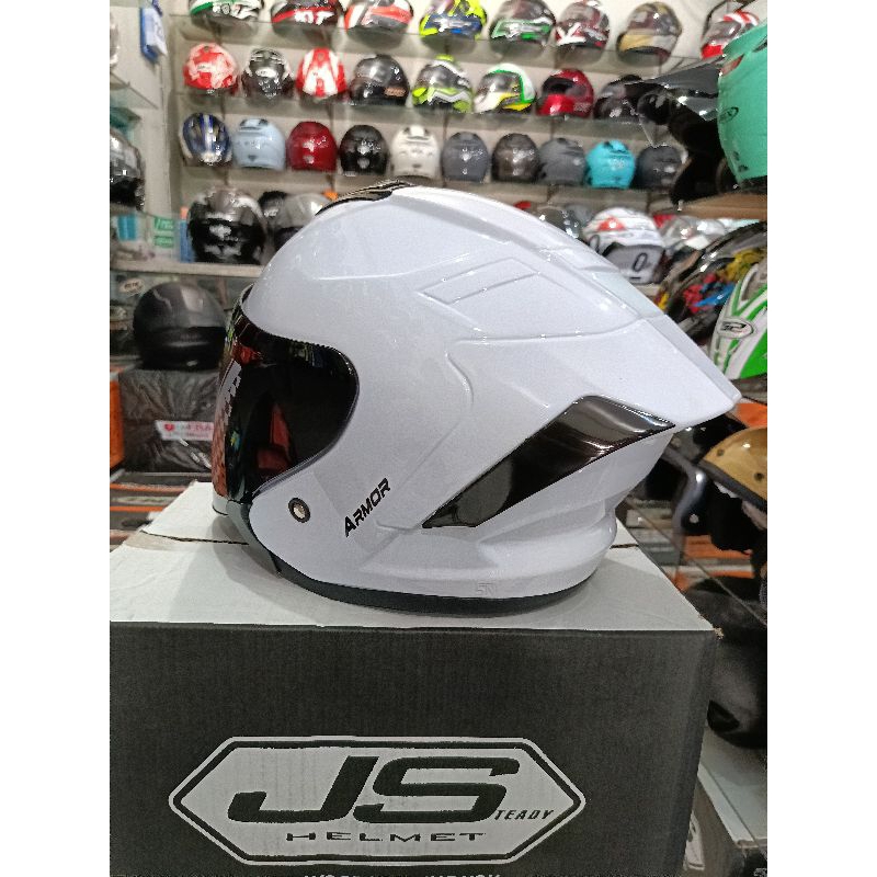 JS Armour white visor smoke bisa COD