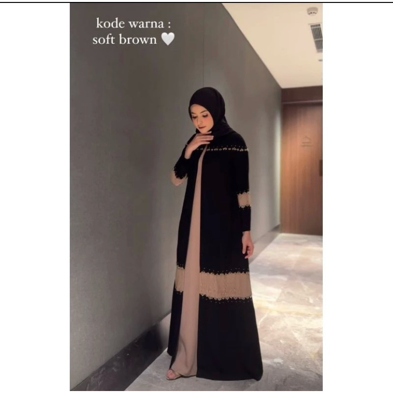 Abaya Aleena Kaleela.id Soft Brown size S
