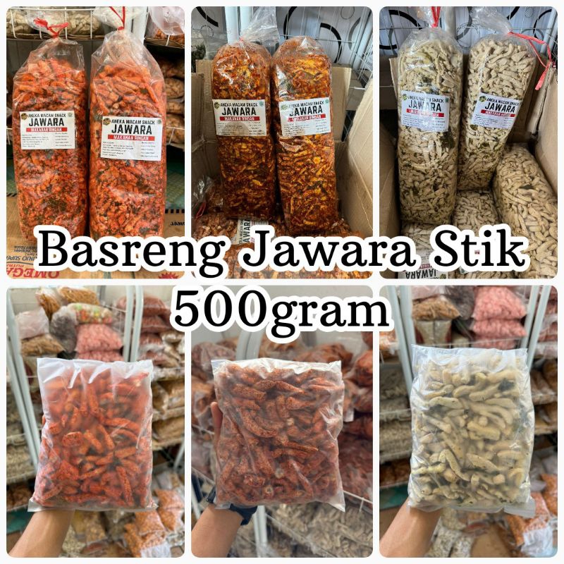 

JAWARA Basreng Stik Berat 500GRAM | Pedas Jeruk Purut - Pedas Sedang - Original Daun Jeruk