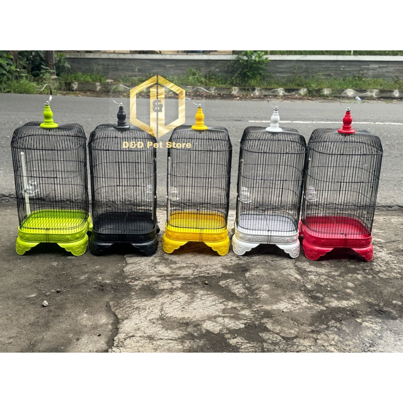 Sangkar Besi Oval untuk burung kenari, sanger, BLACKTHROAT . lovebird dll